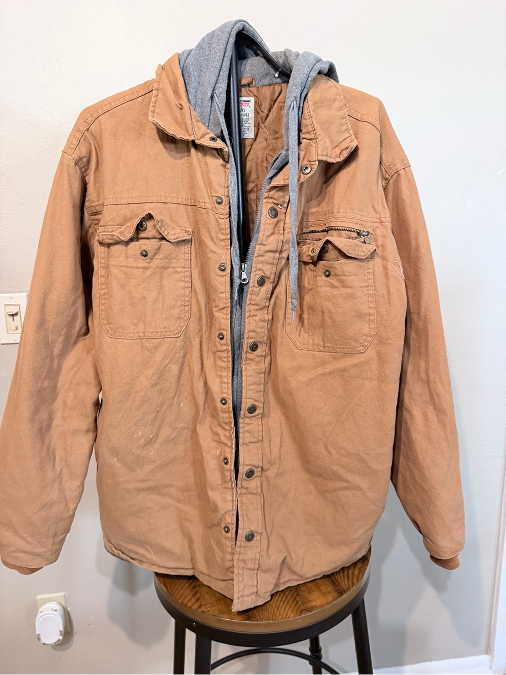Dickies Hooded Work Jacket in Tan size XL